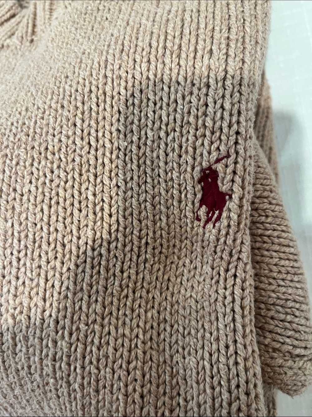 Polo By Ralph Lauren khaki crewneck sweater-Preppie - Picture 7 of 7